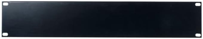 19 inch blinde paneel 2HE metaal zwart
