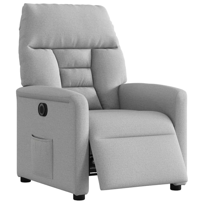 vidaXL - Fauteuil - elektrisch - verstelbaar - stof - wolk - grijs