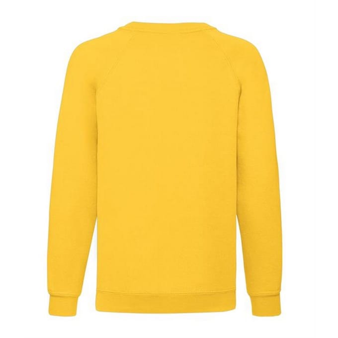 Fruit Of The Loom Kinderen Unisex Raglan mouwen Sweatshirt (Zonnebloem)