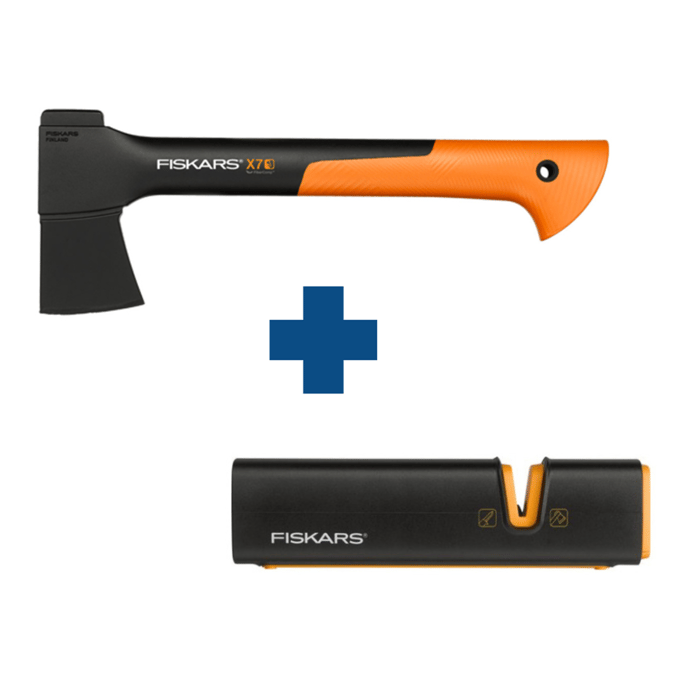 FISKARS X7 + XSHARP SET BIJL MET SLIJPER