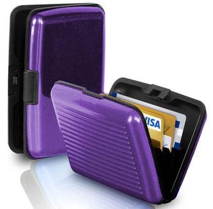 Jumada's Aluminium Creditcardhouder met RFID Bescherming – Paars – Compacte Pasjeshouder voor 7 Pasjes