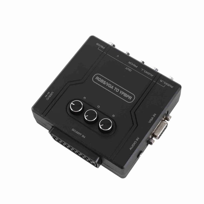 RGBS VGA SCART naar YPBPR Component Converter voor SFC voor N64 voor Wii voor MD voor Saturn