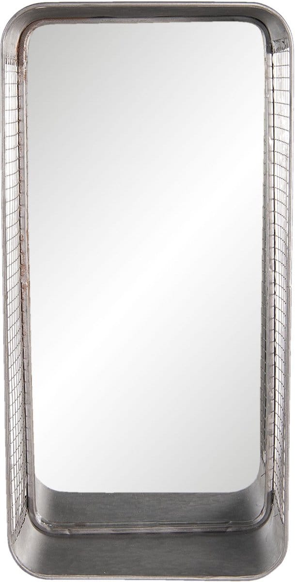 Clayre & Eef Spiegel 28x57 cm Grijs IJzer