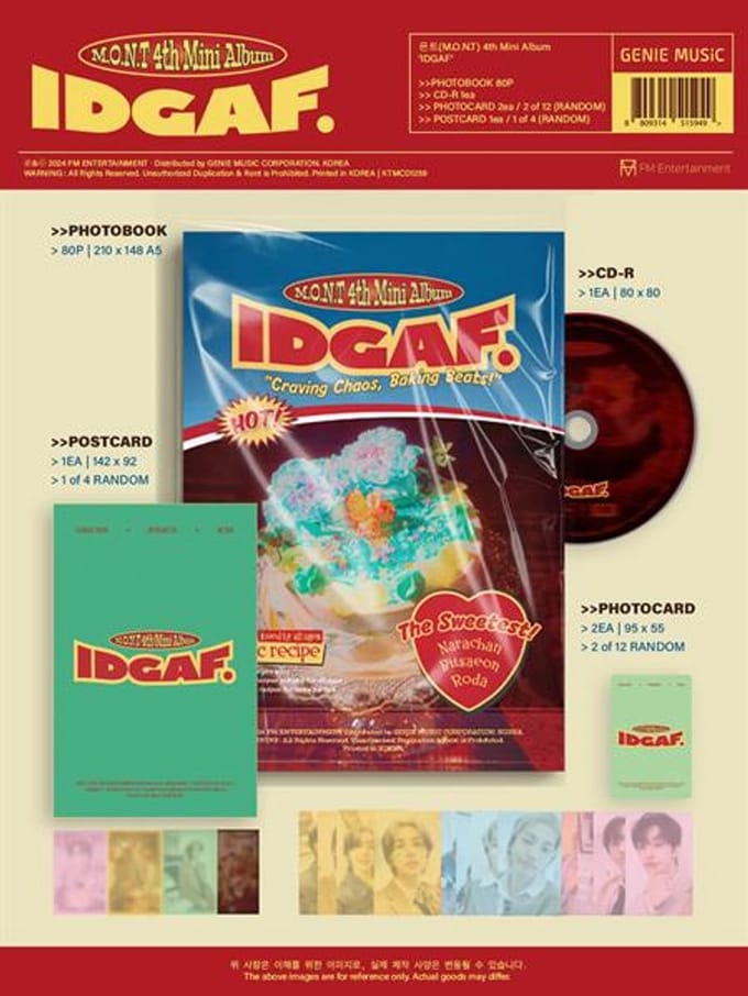 M.o.n.t   Idgaf   4e Mini-Album blue