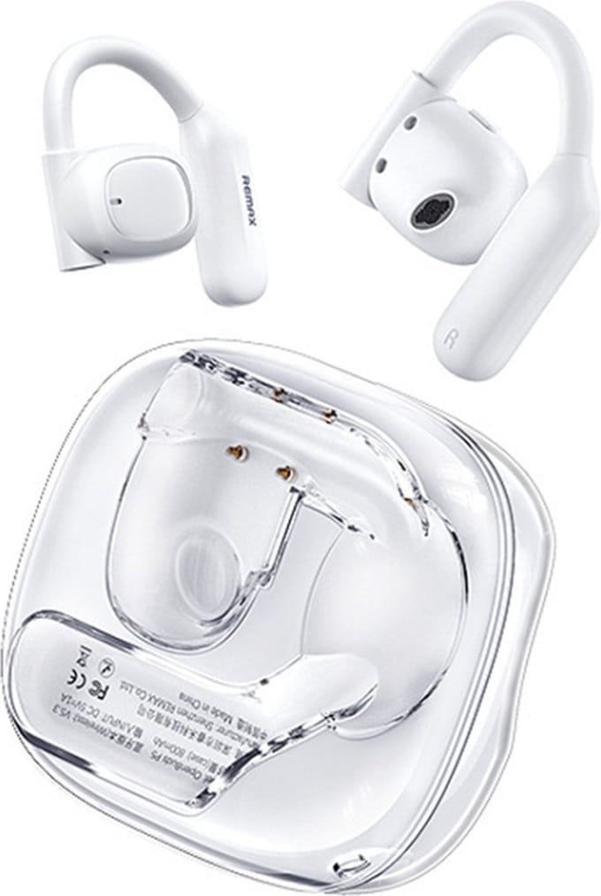 Remax Openbuds P5 - Bluetooth Oordopjes - Open Ear - Air Conduction Earbuds - Bluetooth versie 5.3 - 12 uur speeltijd - Wit