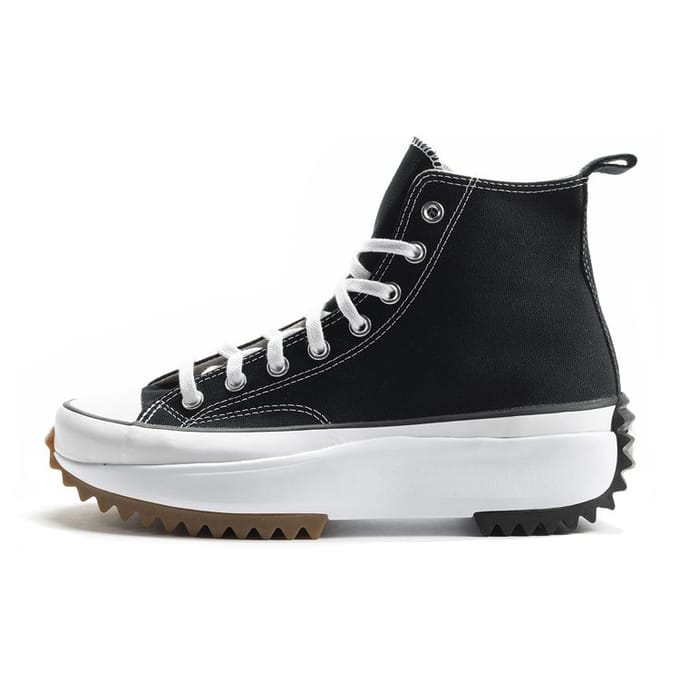Baskets Converse Run Star Hi Noires Unisexe Blanc Gomme 166800C 45 black