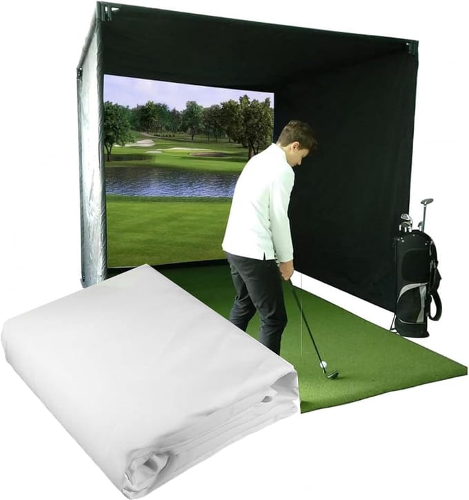 Projectiescherm - Simulator Scherm - Golf Simulatie - Schokabsorberend Mesh - 3 x 2 meter - Wit