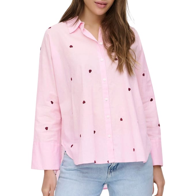 Relaxed fit overhemdblouse van puur katoen model 'NEW LINA GRACE'