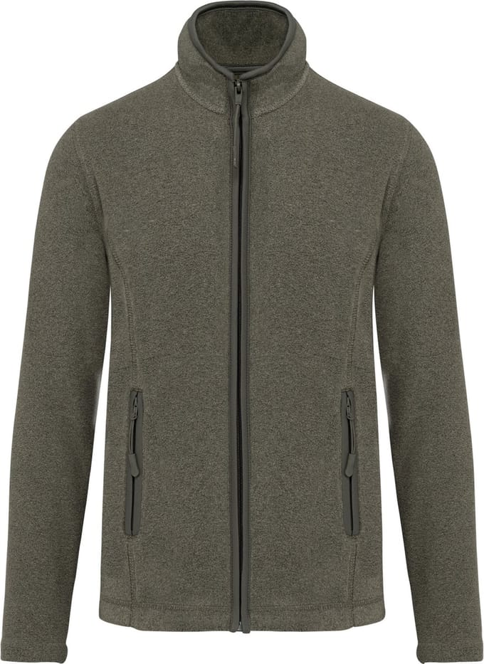 Kariban Microfleece met rits dames K907 - Green Marble Heather - M