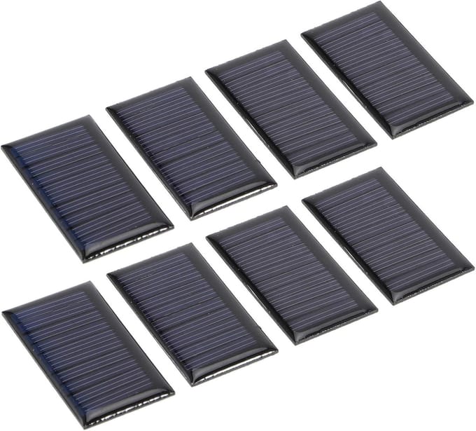 Mini Zonnepanelen Set van 8 - Draagbare Polykristallijn Silicium Zonnepaneel Cellen voor DIY Projecten