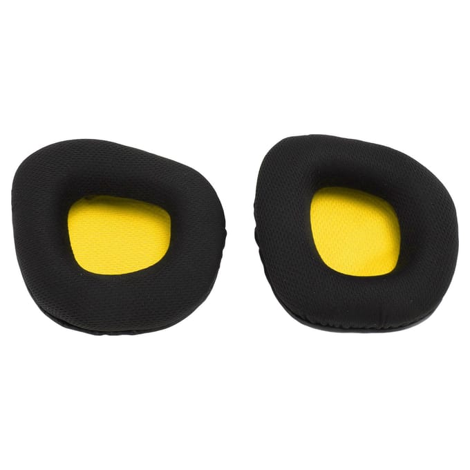 2pcs Coussinets d'oreille de remplacement Isolation du bruit Cuir protéiné Maille respirante Coussinets d'oreille pour Corsair Void Wireless pour Yellow Mesh yellow