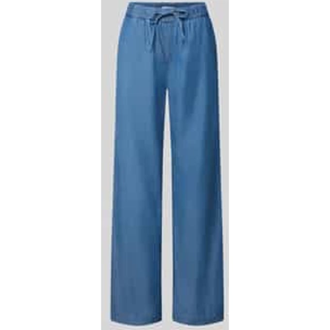 broek met wide fit van lyocellmix met tunnelkoord