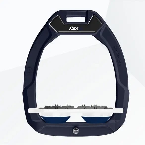 Veiligheidseinden Paardrijden Plat Ultra Grip Marine/Wit/Marine Flex-On Safe-On