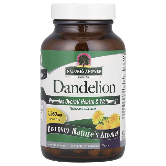 Nature's Answer, Pissenlit, 1 260 mg, 90 gélules végétales (420 mg par capsule)