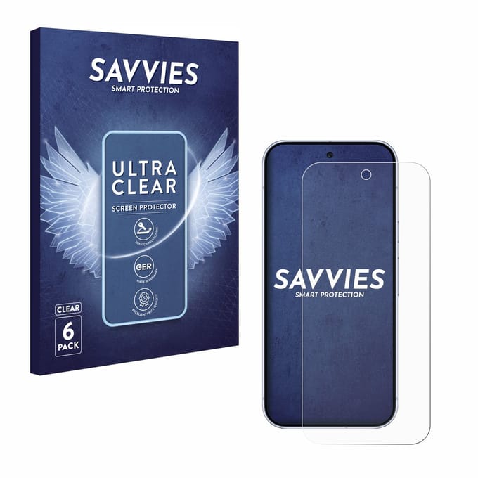 Savvies - Screenprotector voor Google Pixel 10 Pro - Folie Beschermfolie transparant 6 Stuks