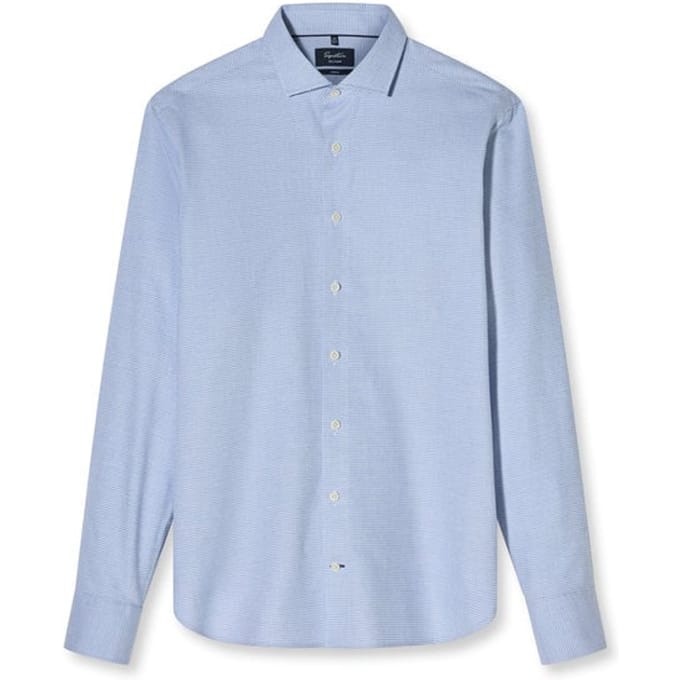 OLYMP Signature Casual Overhemd, Tailored Fit, Kent, Bleu