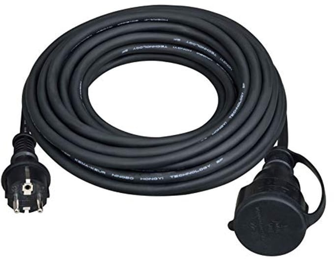 Verlengkabel - Stroomkabel - Buiten Gebruik - IP44 Waterdicht - 10 Meter - Zwart