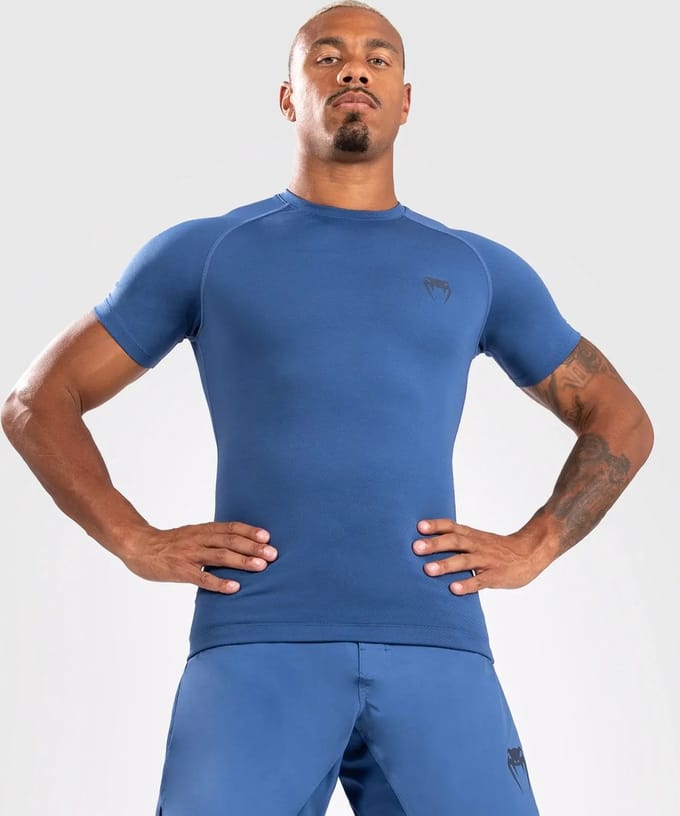 Venum Contender Men’s Short Sleeve Rashguard - Blue L
