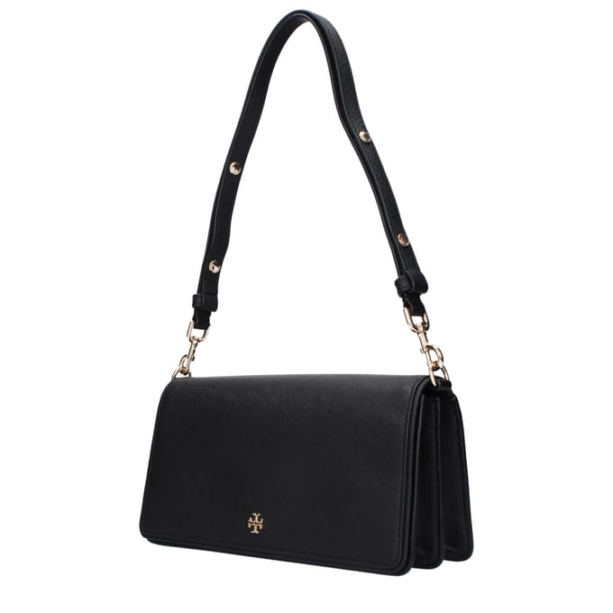 Tory Burch Zwarte Leren Schoudertas