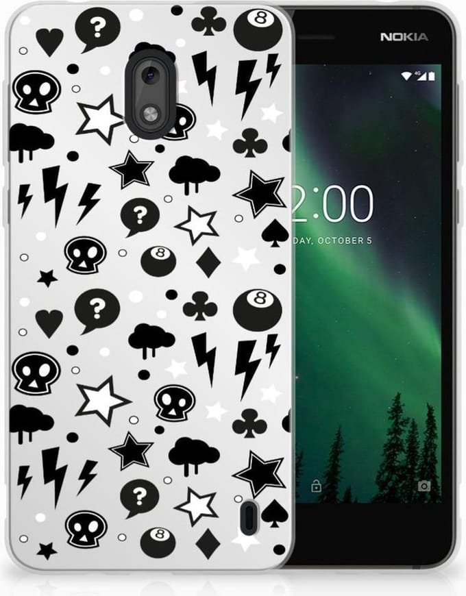 Silicone Back Case Nokia 2 Silver Punk
