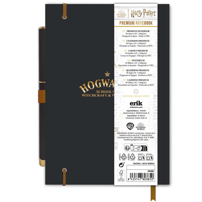Harry Potter Hogwarts Premium A5 Notebook With Pen
