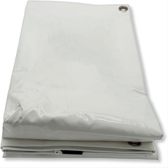 Sterk Wit PVC Zeil 5x7 Meter (35m2) - 650g/m² Waterdicht en UV-bestendig