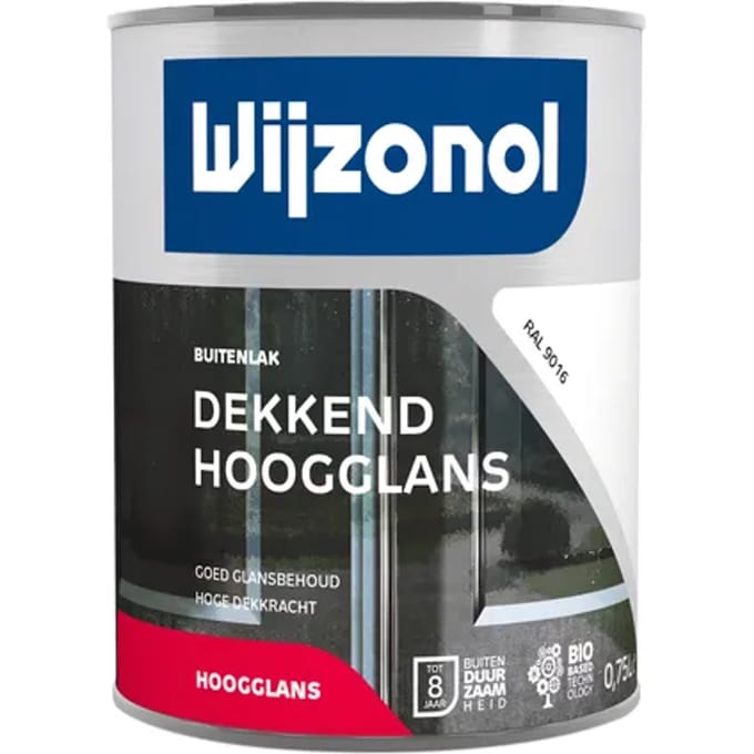 Wijzonol Dekkend Hoogglans - RAL 9016 - 750 ml
