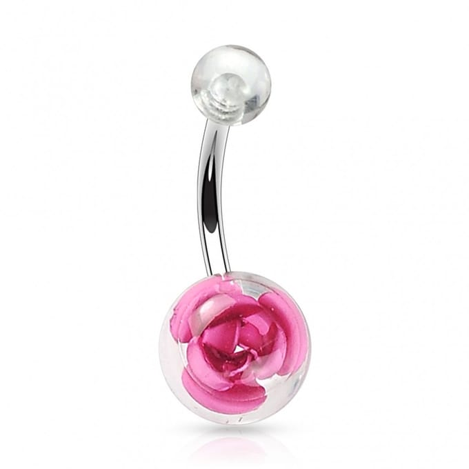 Piercing roos balletje - roze - LMPiercings