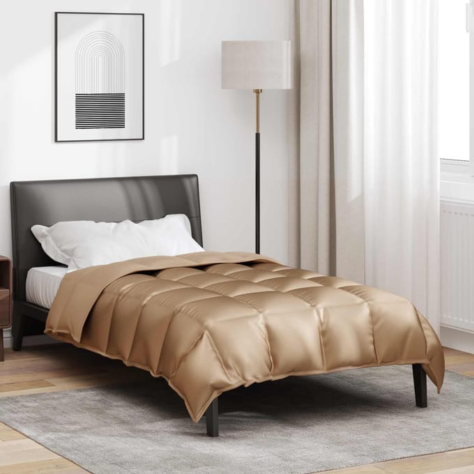 vidaXL Winter Dekbed 140 x 220 cm 450 gsm Goud