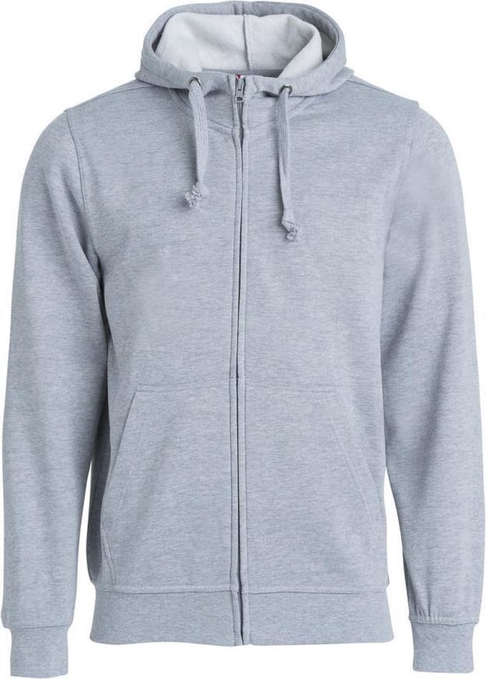 Clique Basic Hoody Full Zip 021034 - Grijs-melange - XS