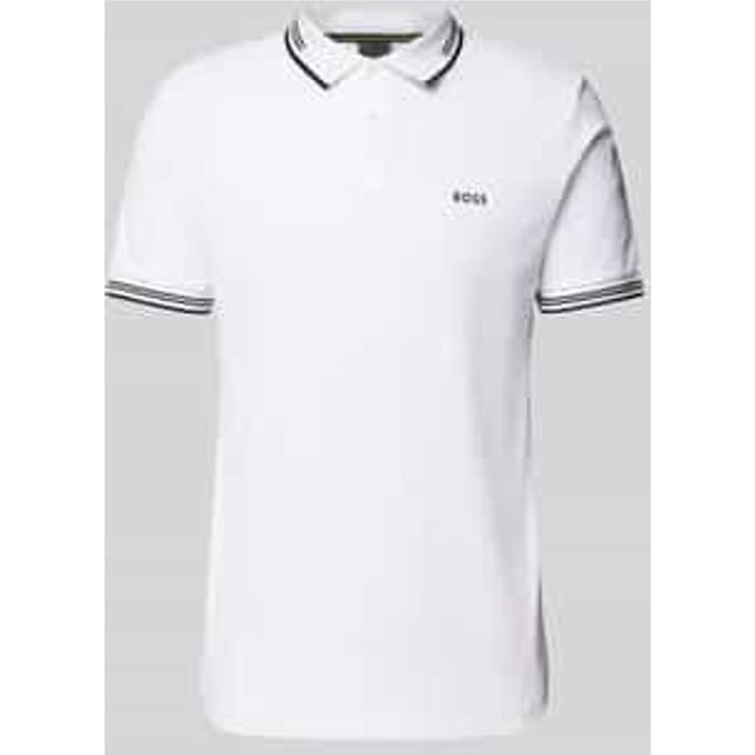 Slim fit poloshirt met labelprint, model 'Paul'