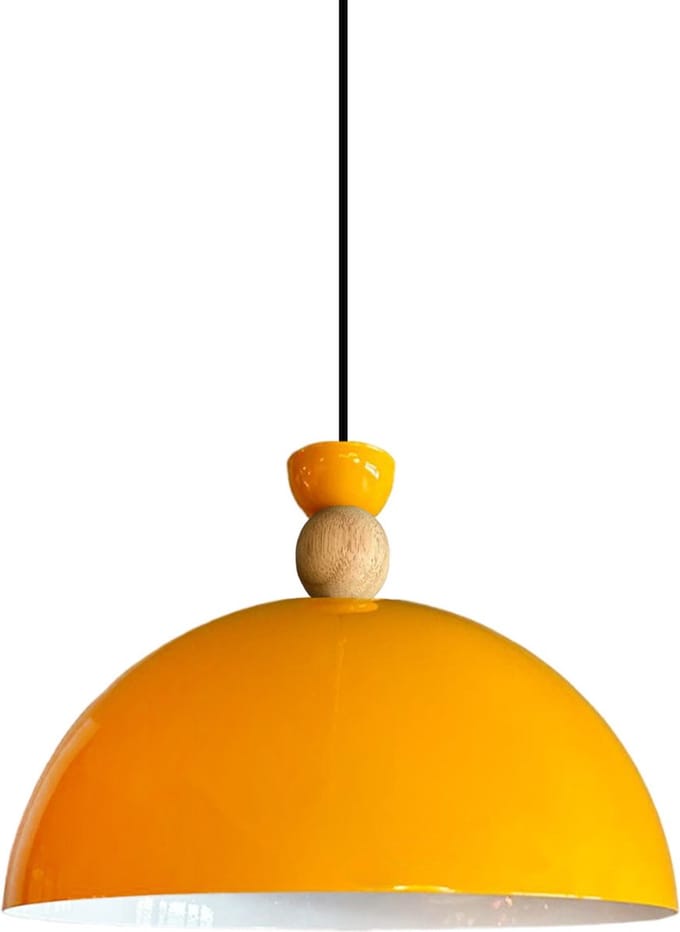 Bamyum Hanglamp Industrieel Metaal 30 cm, Geel, Hanglamp