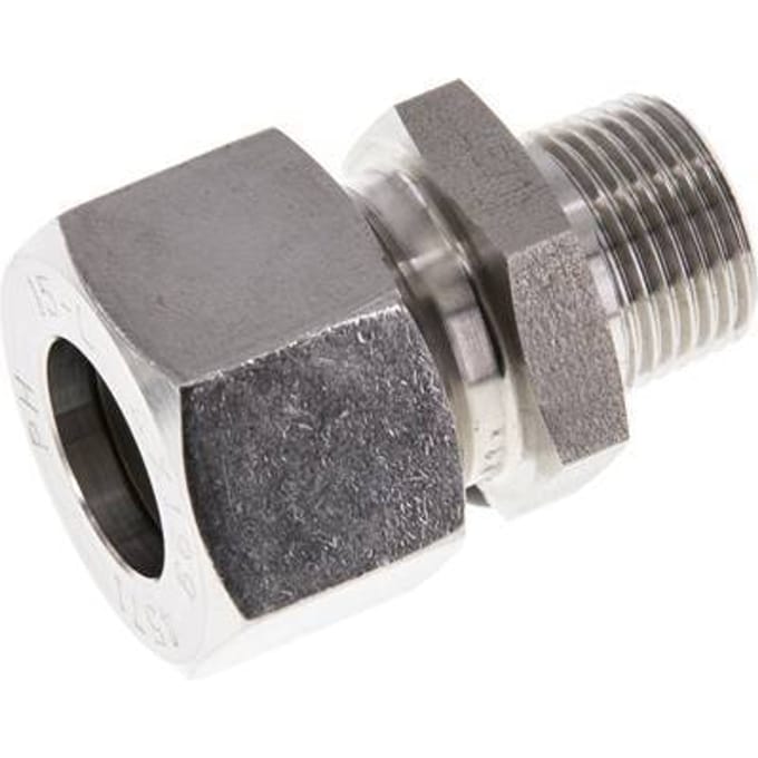 15L & R3/8'' RVS Rechte Snijringkoppeling Buitendraad 315bar ISO 8434-1
