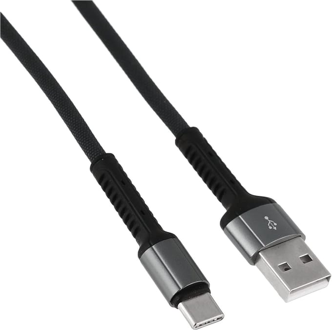 LDNIO LS64 Toughness USB C Type Oplaad Kabel 2.4A Fast Cable - USB C Kabel - USB C naar USB A - USB 3.0 - Nylon - 2M