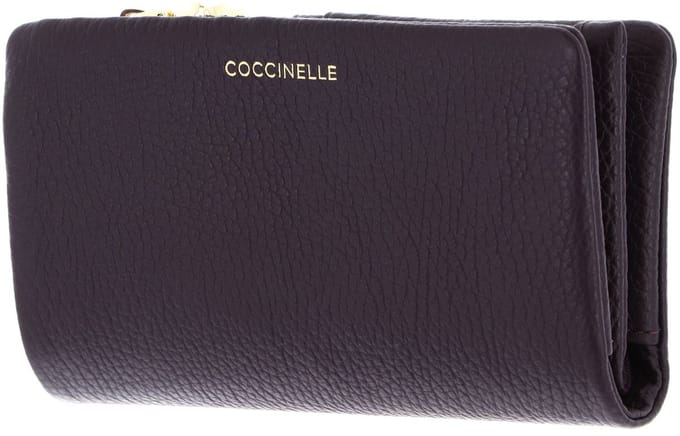 COCCINELLE Leren portemonnee C-Me Softy Wallet Prune donkerpaars