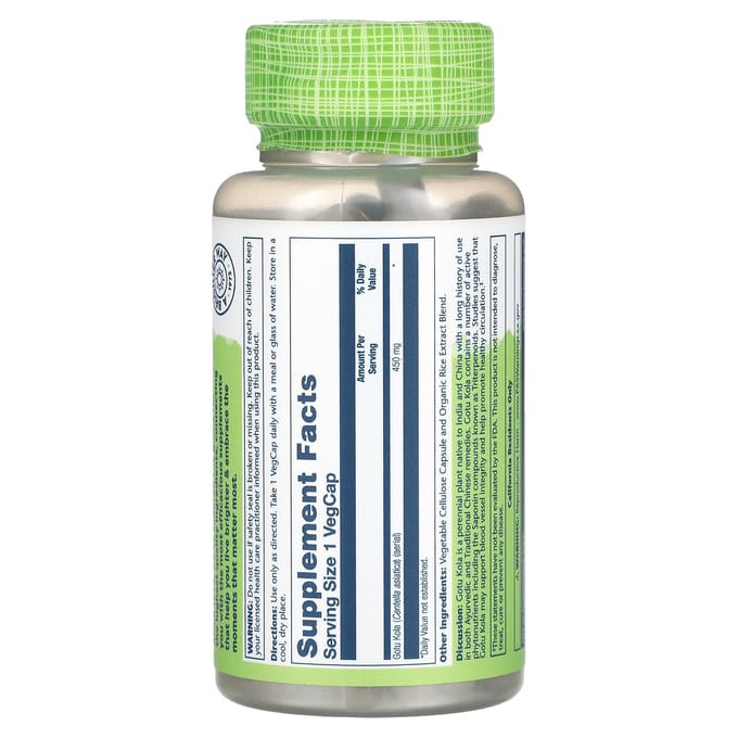 True Herbs, Gotu Kola, 450Mg, 100 Veggie Capsules
