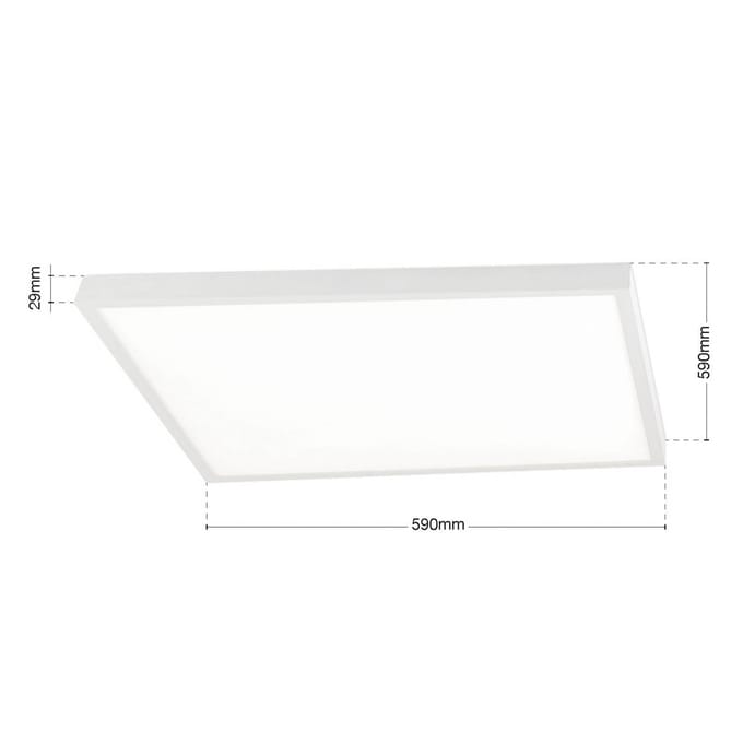 ORION LED plafondlamp Disc, wit, lengte 60 cm, CCT, metaal