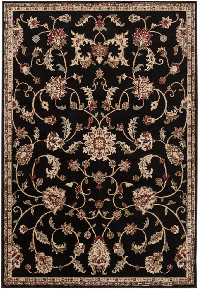 SURYA - BEKURI Traditioneel Boho Tapijt in Zwart