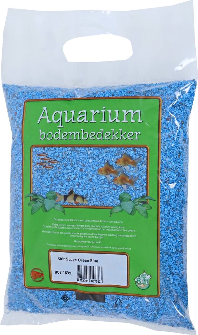 De Boon Aquariumgrind Luxe Ocean Blue | gewassen bodembedekking | zak 4 kg