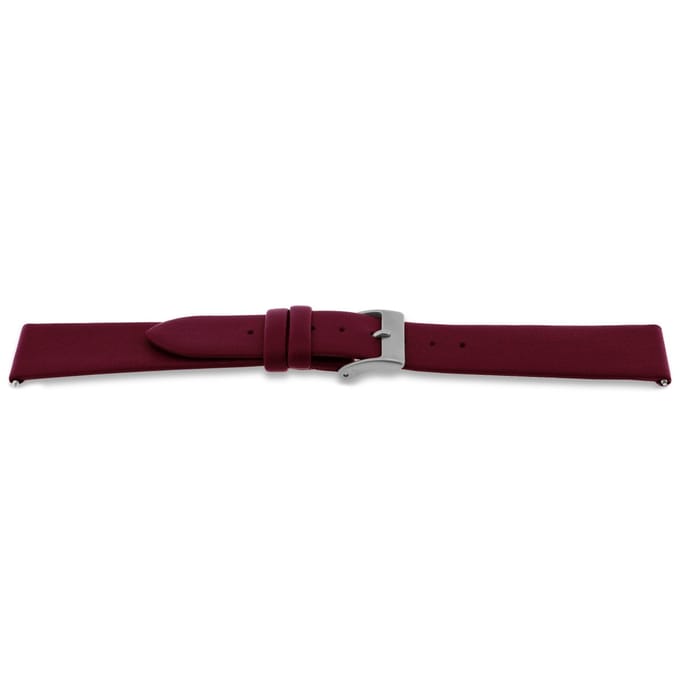 Horlogeband D760 Karmozijn rood Leder 14x12mm