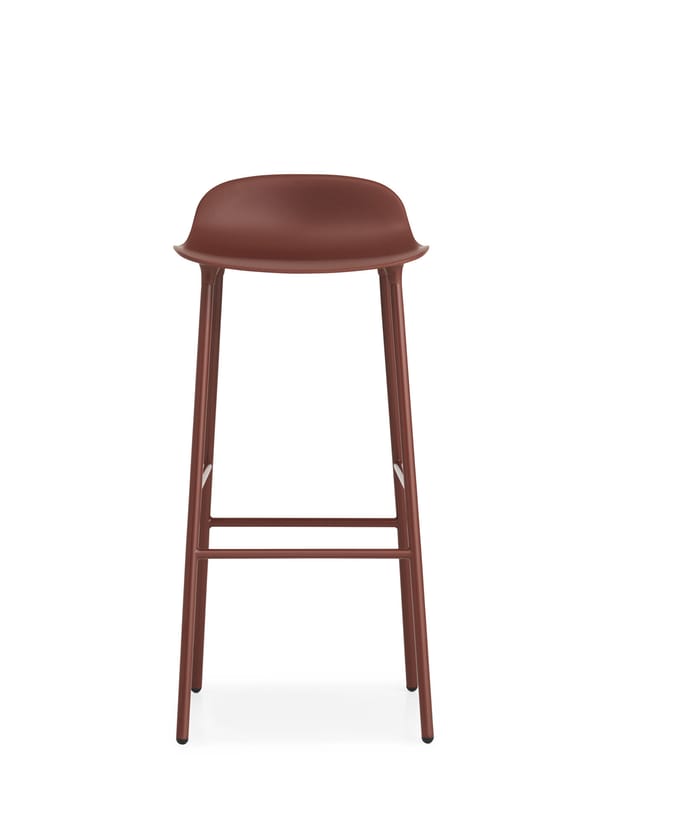 Normann Copenhagen - Form barkruk met metalen frame - rood - 75 cm