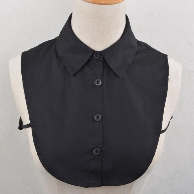 Go Go Gadget - Dames Blousekraag – Losse Kraag – Puntkraag – Zwart