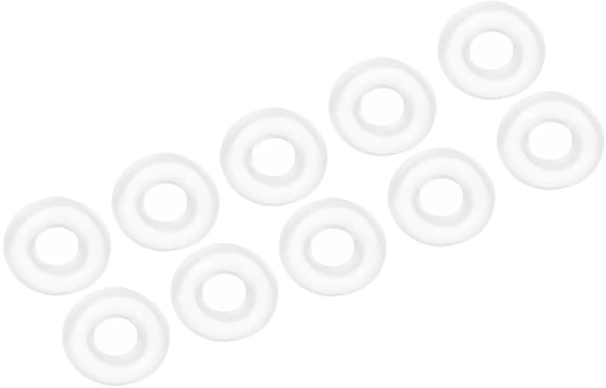 Siliconen O-Ringen voor Tuinslangen - Set van 10, Waterdichte Rubberafdichting, Zacht en Elastisch (2mm x 5mm x 1.5mm, Wit)