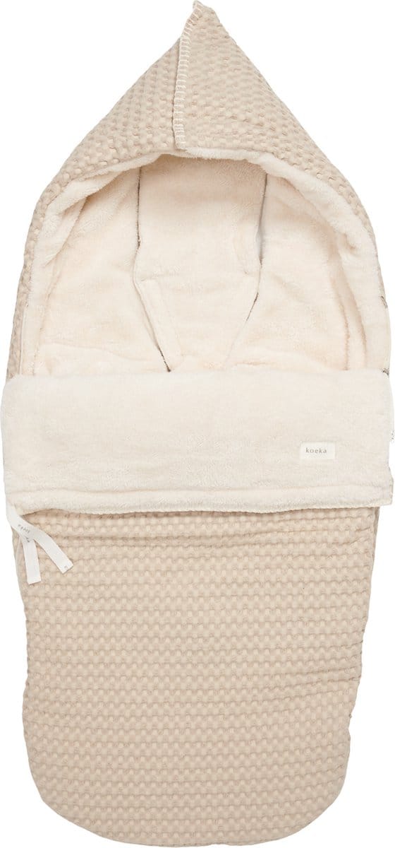 Koeka buggy voetenzak wafel/teddy Oslo - Sand