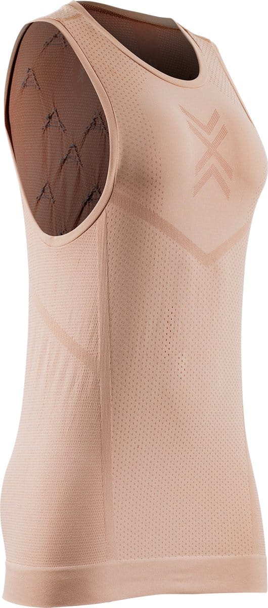 X-Bionic Xceed Run Tanktop Dames Fresh Peach/Dusty Rose - Maat L