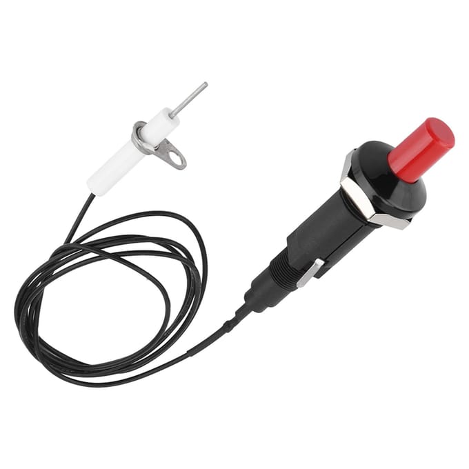 1 uit 2 piëzo-vonkontstekingsset BBQ-grill drukknopontsteker voor open haard gas wit