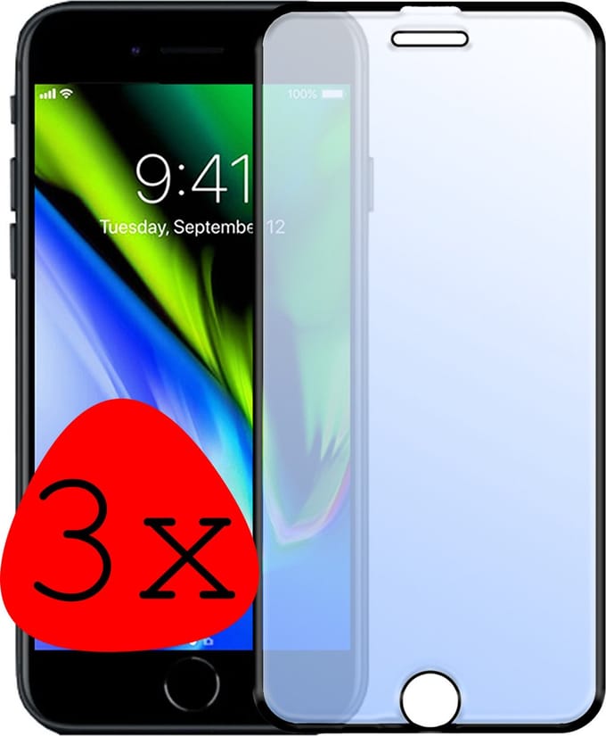 Screenprotector Geschikt voor iPhone 6 Plus Screenprotector Beschermglas Full Cover - Screenprotector Geschikt voor iPhone 6 Plus Screen Protector Full Cover - 3 Stuks