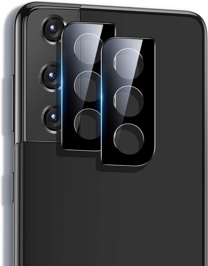 Screenprotector Geschikt voor Samsung Galaxy S21 Plus camera lens Screenprotector - beschermglas - Galaxy Screenprotector Geschikt voor Samsung Galaxy S21 Plus Screenprotector lens Zwart - 2 pack