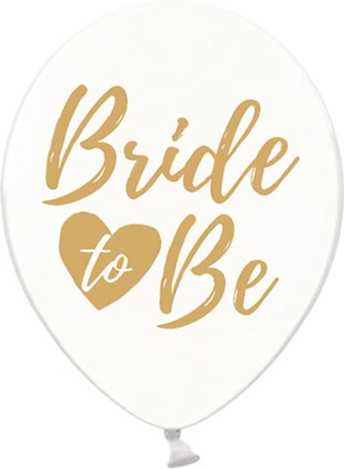 Partydeco - Ballonnen clear Bride To Be goud 50 stuks