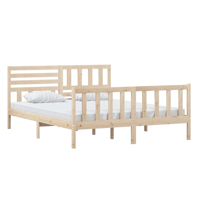 vidaXL - Bedframe - massief - hout - 160x200 - cm